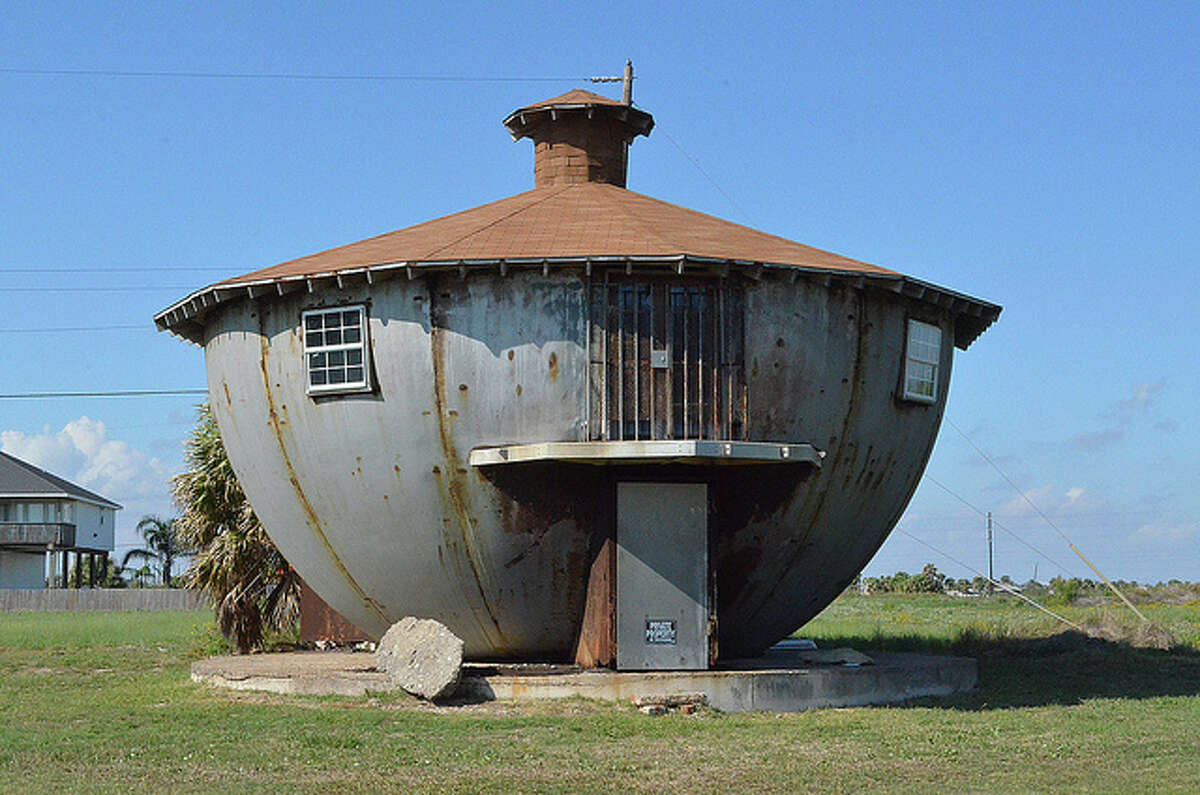 This inverted steel dome with a wood shingle roof has been dubbed Galveston's Kettle House.