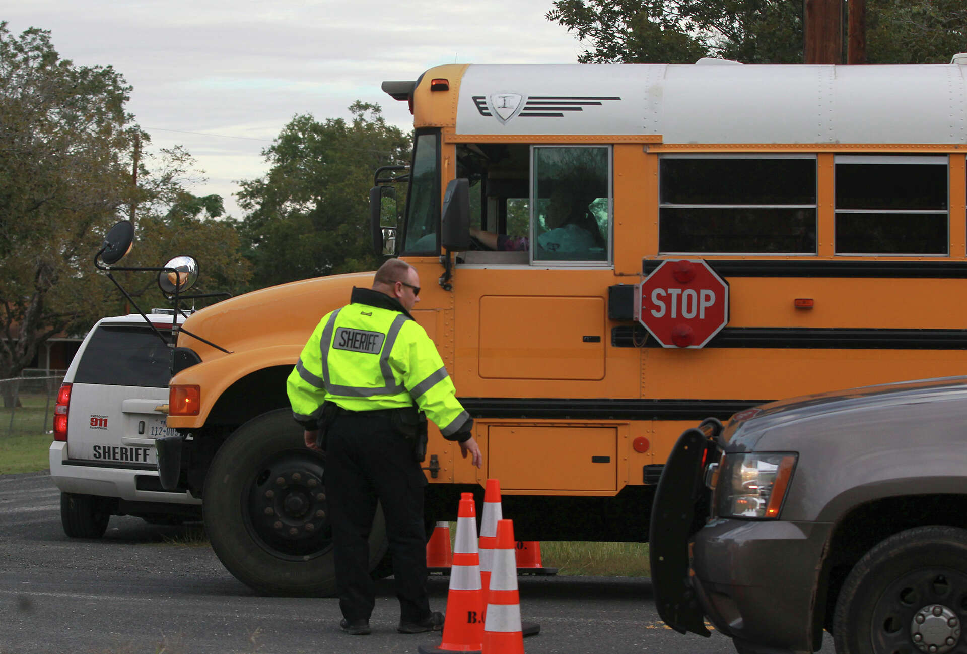 Driver slams into school bus carrying 18 children