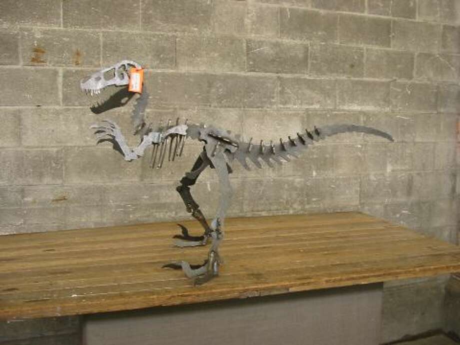 metal t rex skeleton