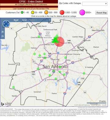 Map Of Stone Oak San Antonio CPS investigating North Side outage that left 4,100 without power 