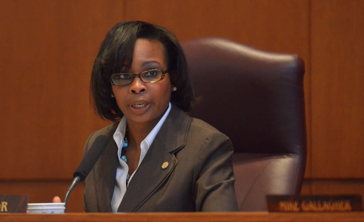 Mayor Ivy Taylor during Thursday's city council meeting to approve the FY2015 budget.