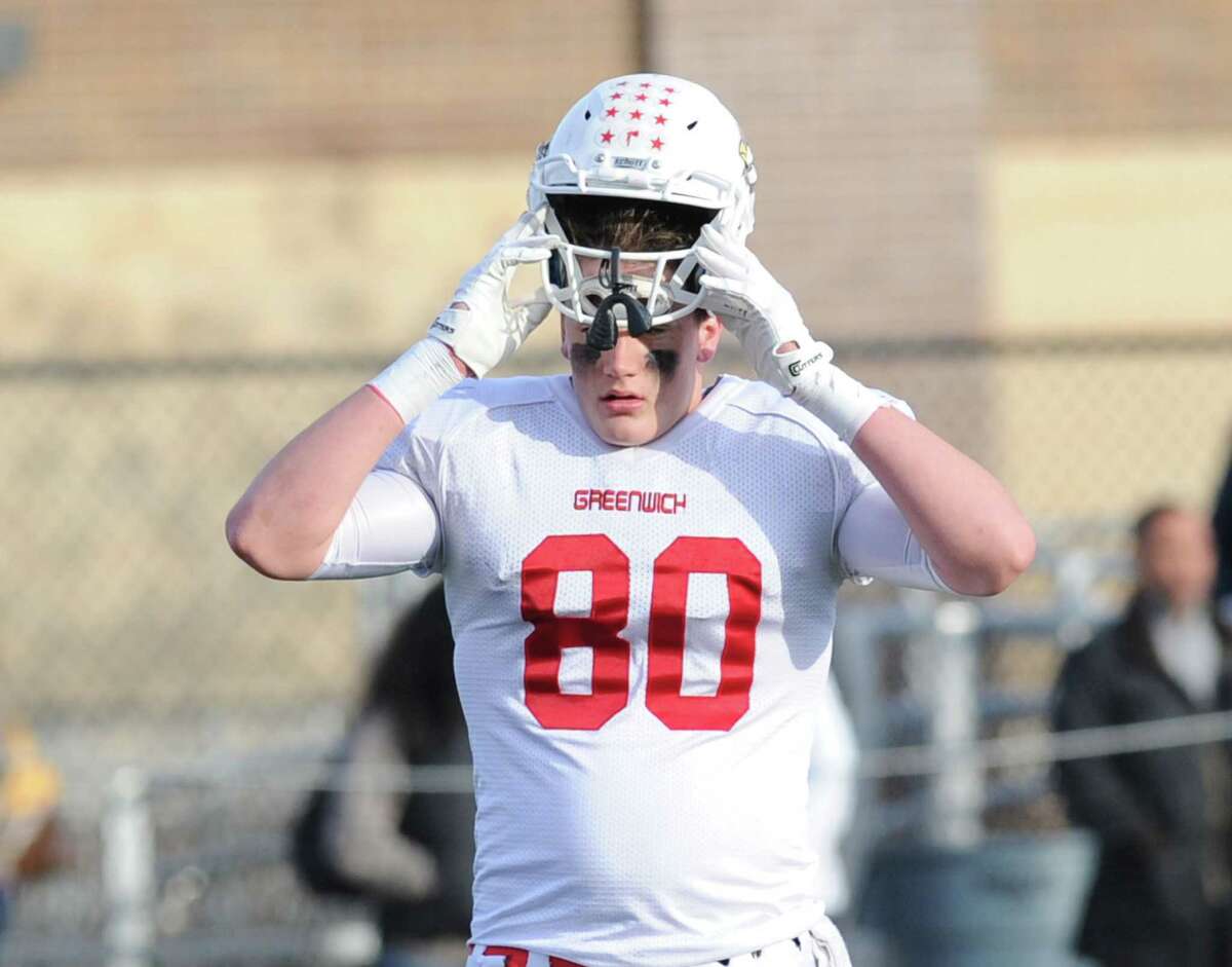All FCIAC First Team Offense Harrington has helped spark the Cardinals’ running game as a blocking tight end and has also caught several key passes.