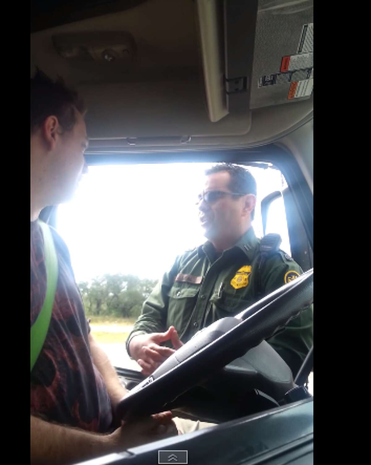An American trucker clashed with the Border Patrol in South Texas as he refused to answer a question about his citizenship. An agent at a highway checkpoint near the town of Falfurrias asked if he was a U.S. citizen. The trucker said he did not have to answer the question as he had done nothing wrong.