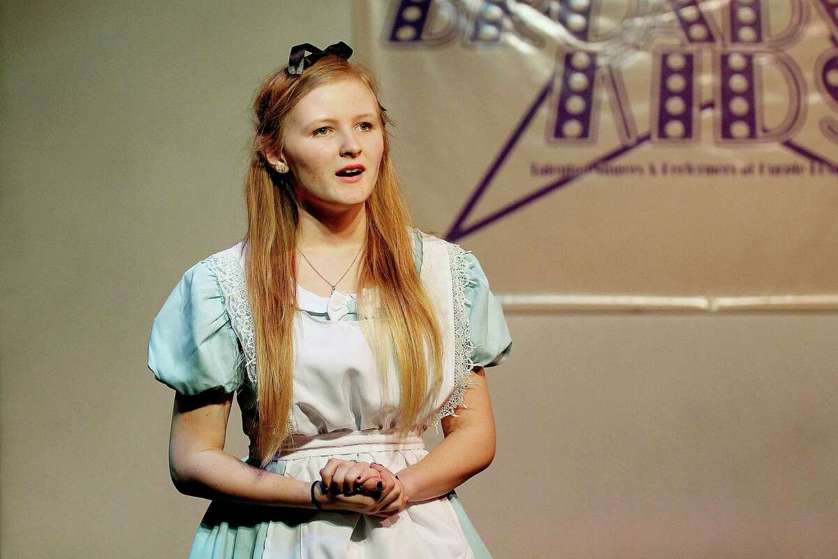 Grace Bohn plays Alice in Purple Box Theater's production of "Alice in Wonderland."