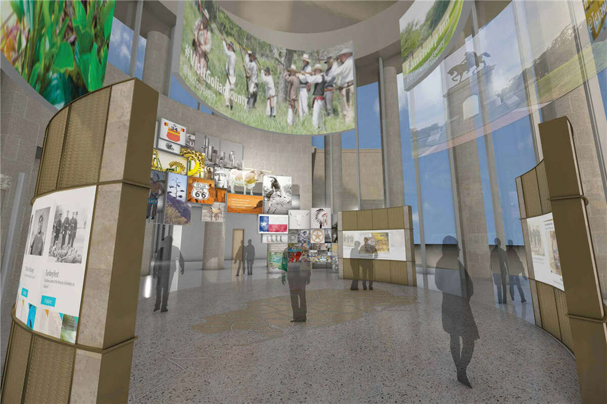 A rendering of the Visitors Center inside the Nau Center for Texas Cultural Heritage, a new "gateway to the region" whose facilities also would include a museum about Houston's history.