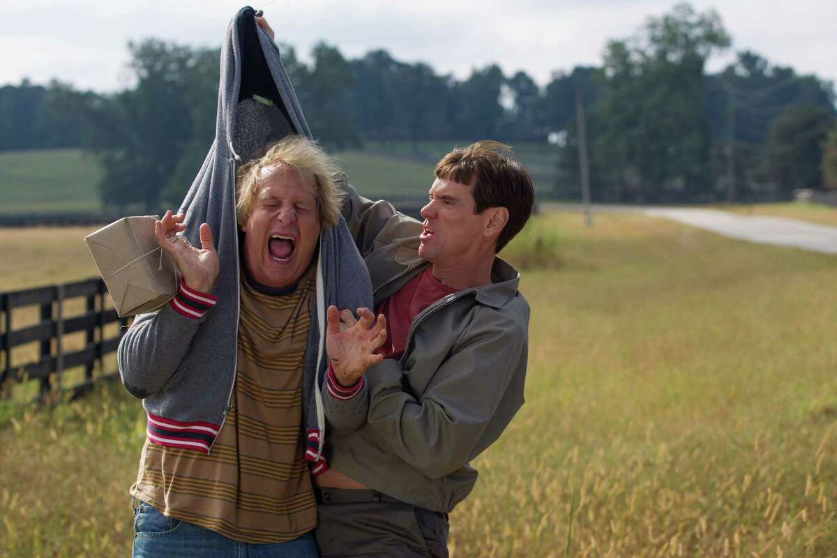 Jeff Daniels and Jim Carrey reprise their signature roles as Harry and Lloyd in the sequel to the smash hit that took physical comedy and kicked it in the nuts, "Dumb and Dumber To." (Photo courtesy Universal Studios/MCT)