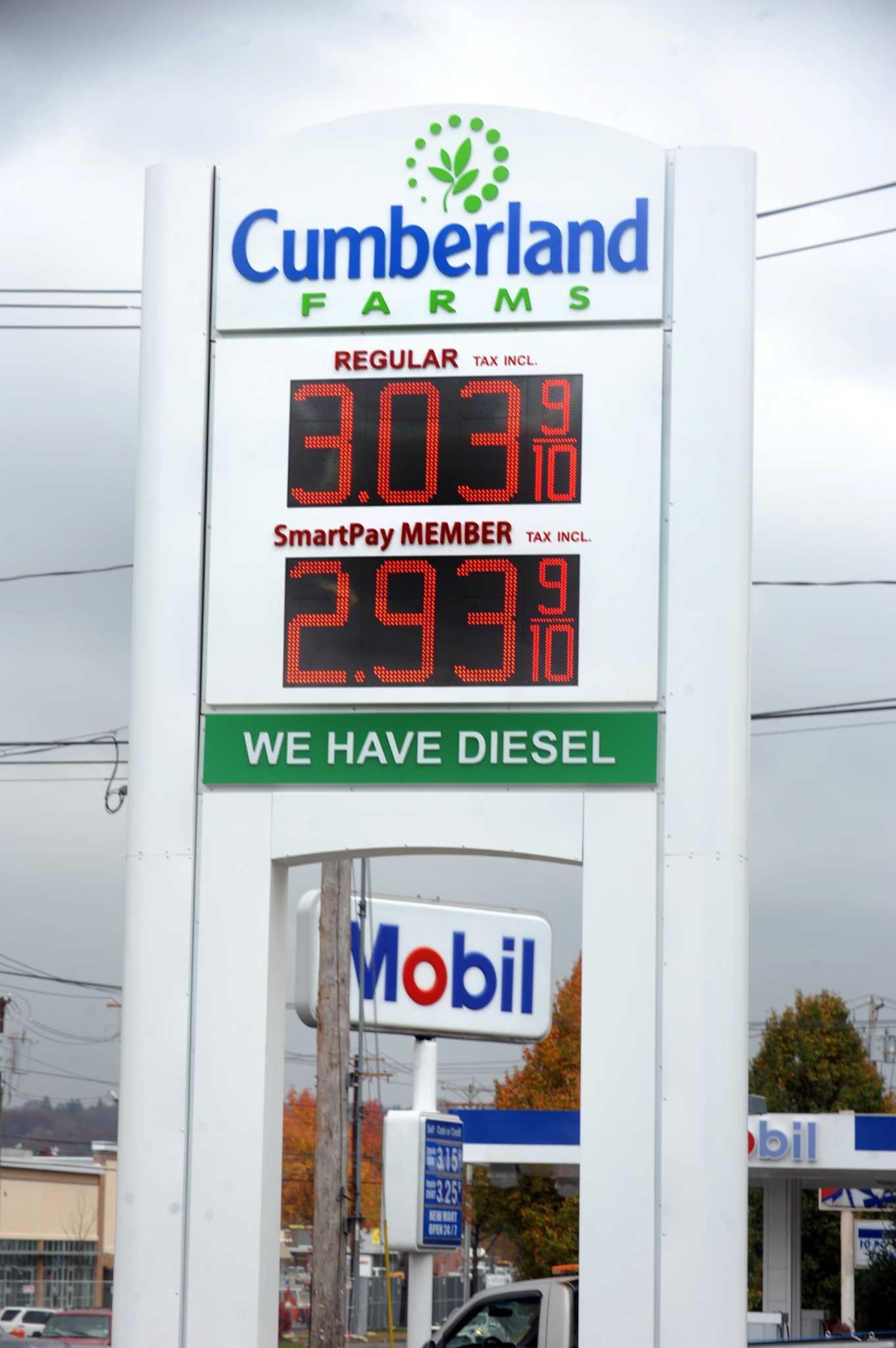 Gasoline dips below $3
