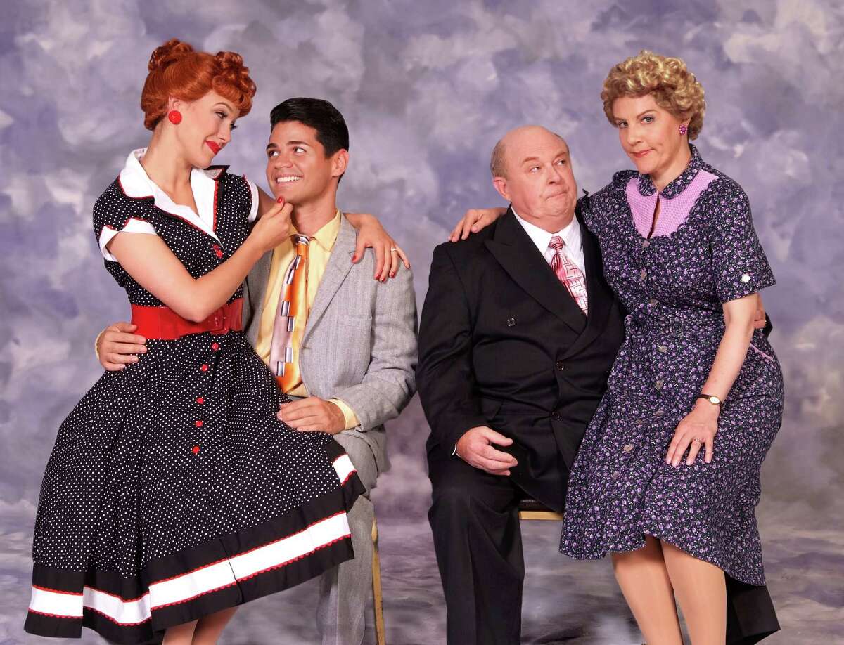 “I Love Lucy on Stage,” starring Thea Brooks as Lucy Ricardo (left) Euriamis Losada as Ricky Ricardo, Kevin Remington as Fred Mertz and Lori Hammel as Ethel, is a reasonably faithful tribute to the TV sitcom.