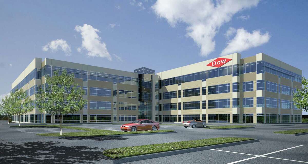 Dow Chemical's Texas Innovation Center, shown in a rendering earlier this year, is under construction in Lake Jackson. (Dow Chemical photo)