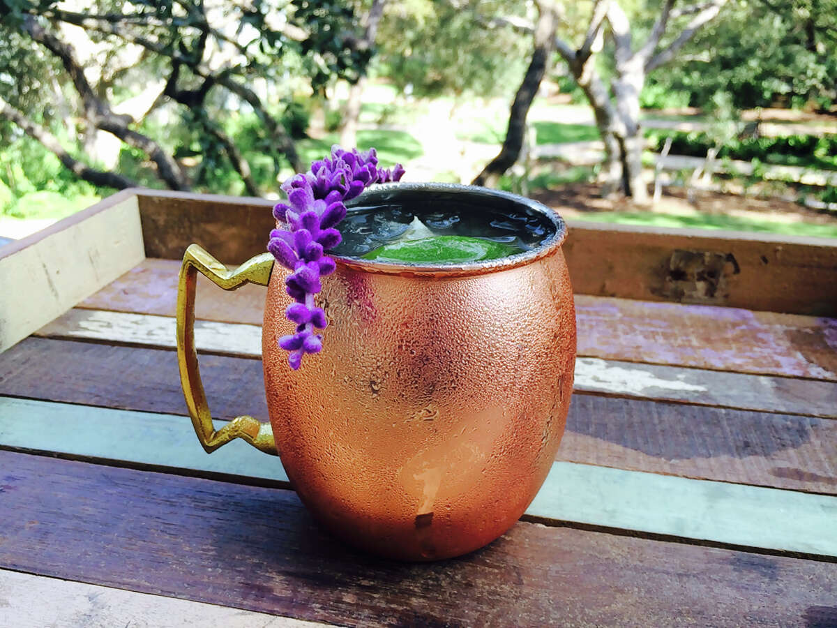YULE TIDE MULE: 1 part Enchanted Rock Vodka, 2 parts ginger beer, fresh lime squeeze and garnished with fresh lavender.