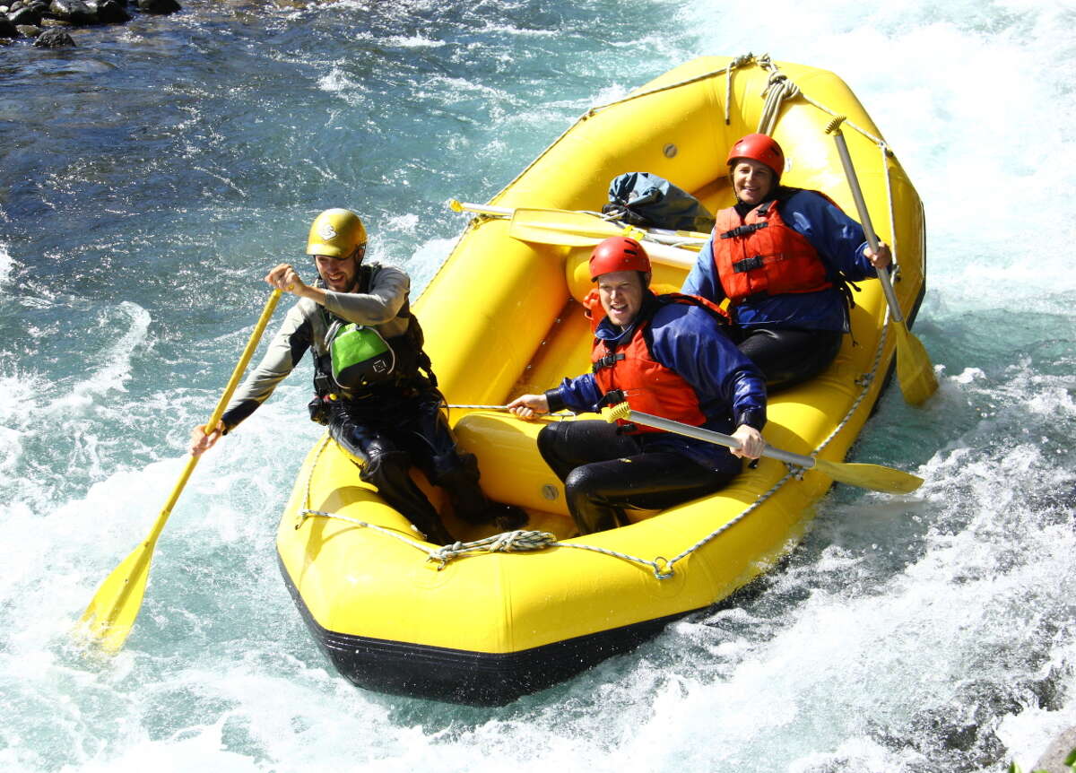 The North Island is also known for adventure sports, including rafting.
