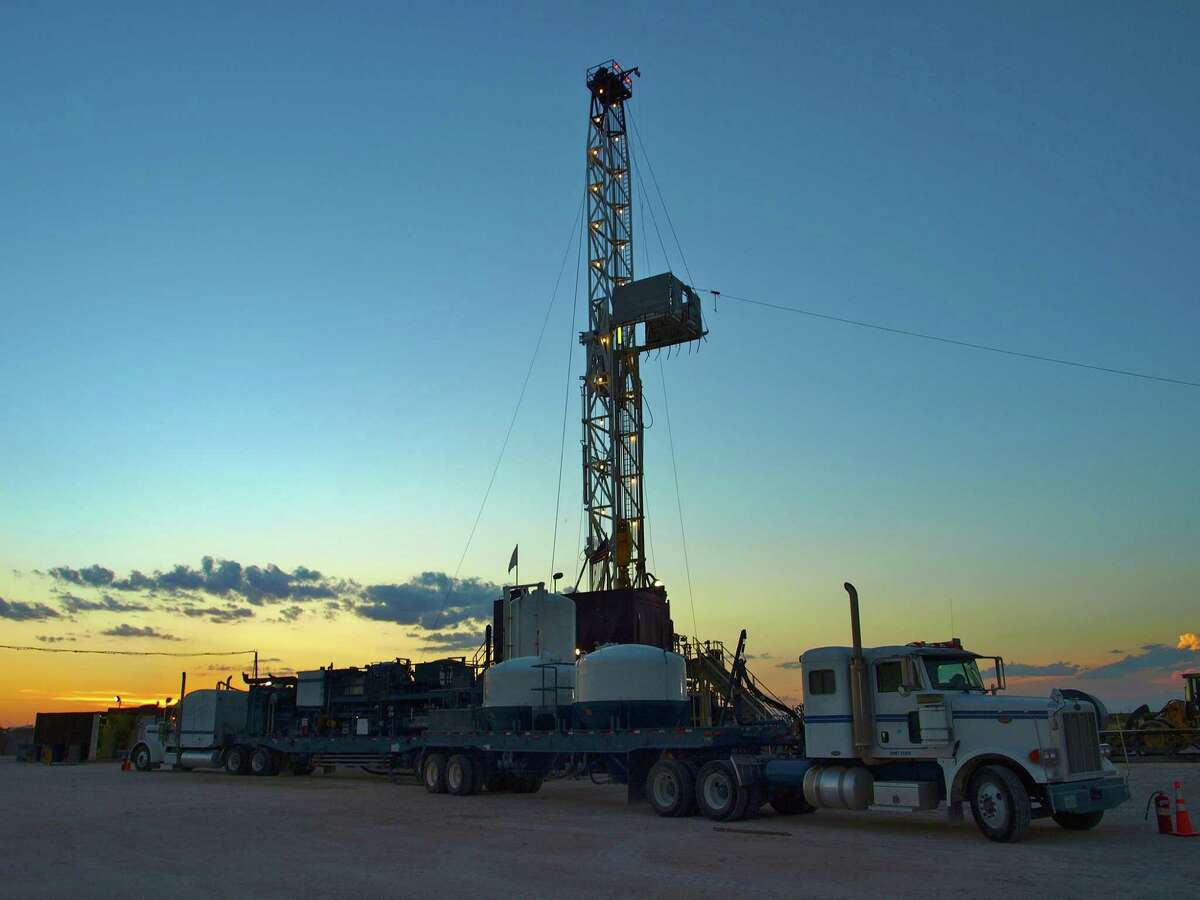 Baker Hughes, which provides equipment including this "walking rig" equipped to move among well sites, confirmed it is discussing a merger with its larger rival, Halliburton. (Baker Hughes photo)