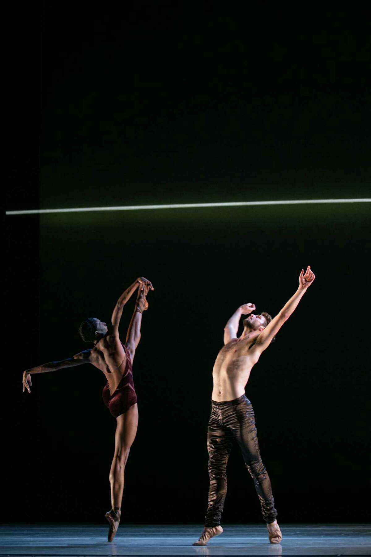 Courtney Henry and Robb Beresford perform in the world premiere of Lines Ballet’s “Shostakovich.”