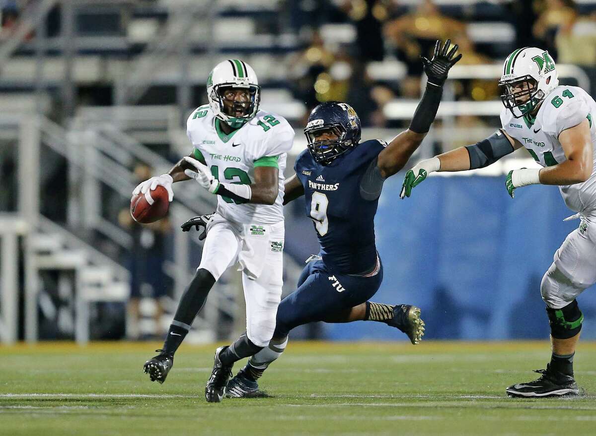Marshall quarterback Rakeem Cato has thrown for 2,316 yards and 22 touchdowns this season.