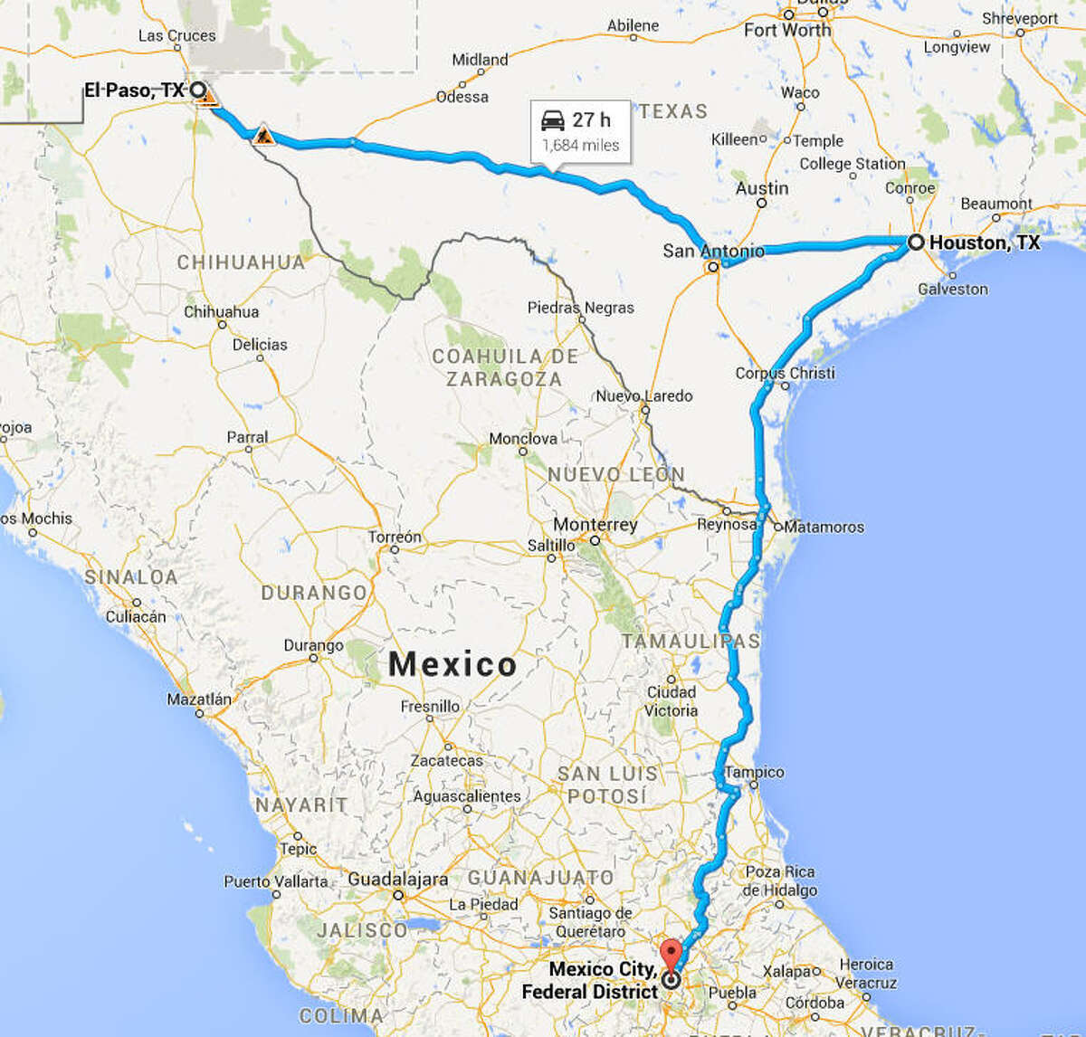 How Long Is The Drive From Texas To Mexico At Karen Barney Blog