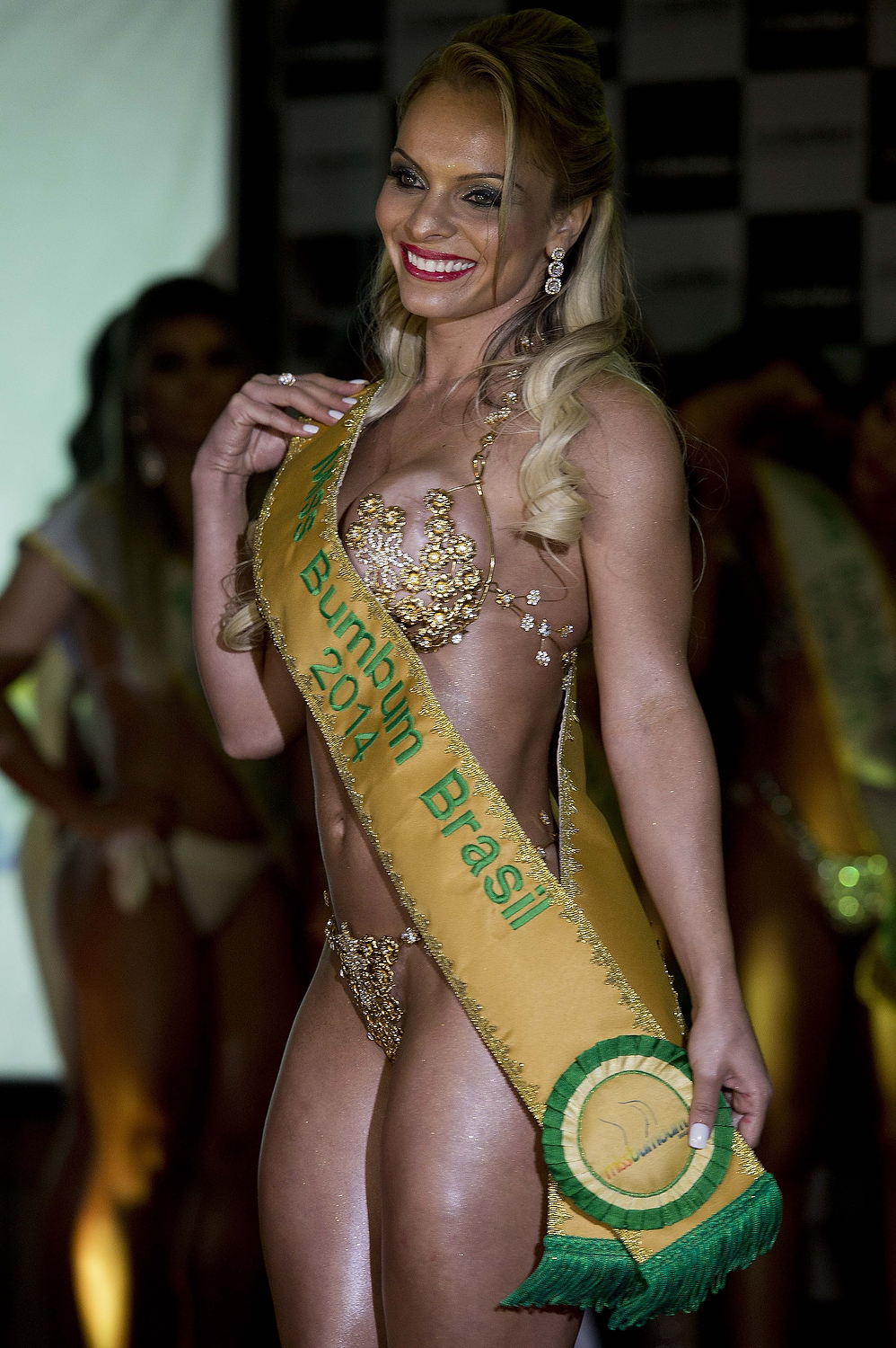 Models perform in Sao Paulo, Brazil to promote odd beauty pageant