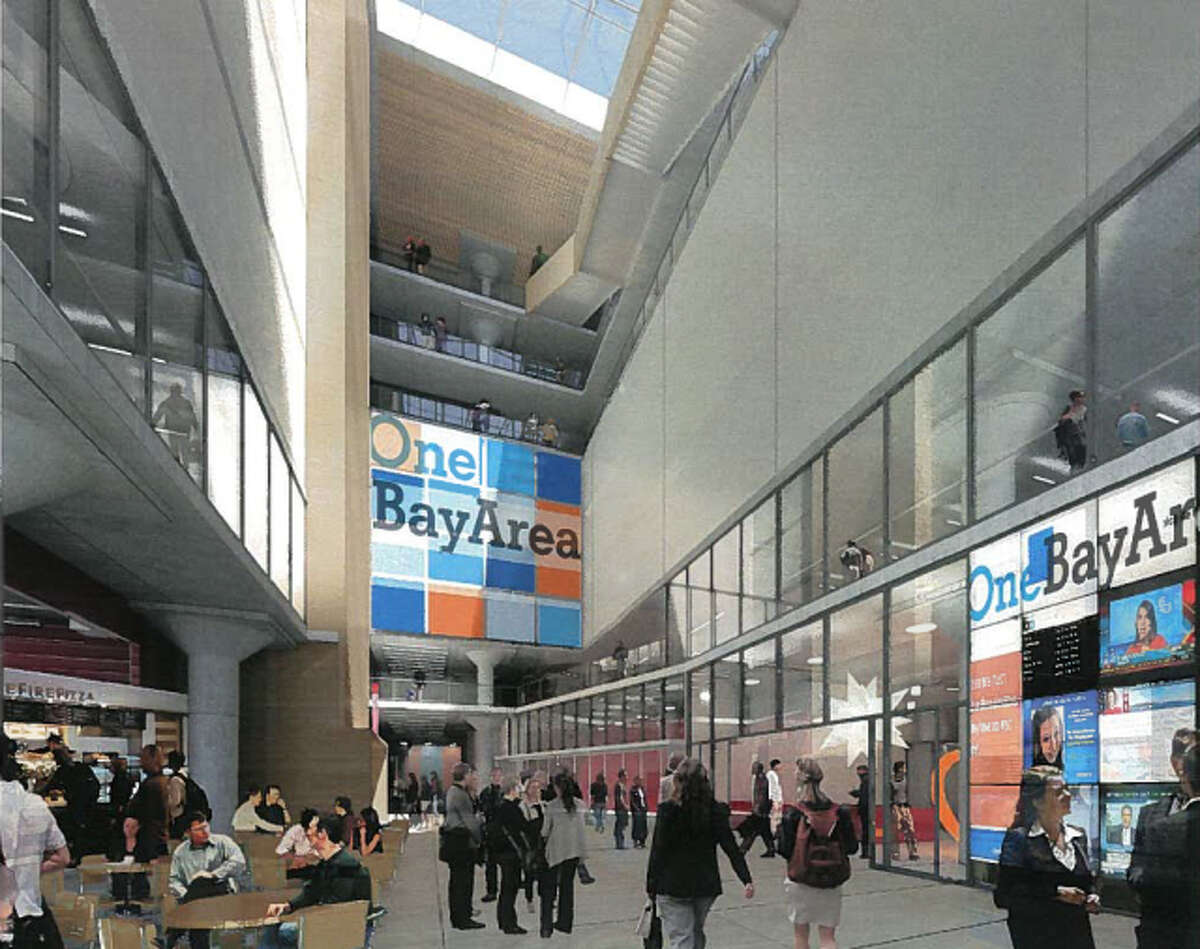 An architectural rendering shows the proposed Metropolitan Transportation Commission headquarters slated for S.F. Costs to complete the project have ballooned to $247 million.