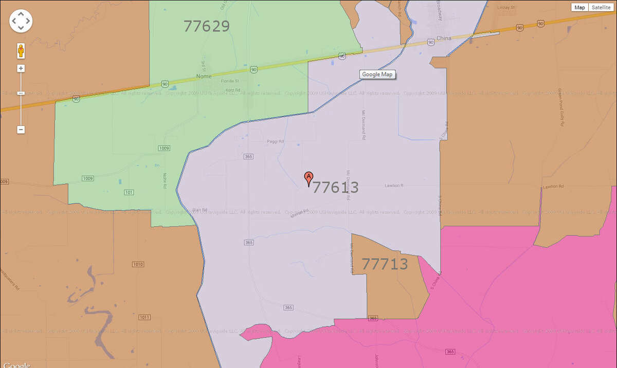 Southeast Texas Zip Code Map - United States Map