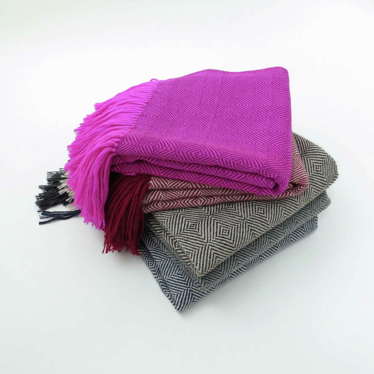 “Alpaca and handwoven cotton throws you can throw on your bed or use as a shawl.” — Erica Tanov, clothing and textile designer and store owner. Alpaca throws, $624 each. shop.ericatanov.com