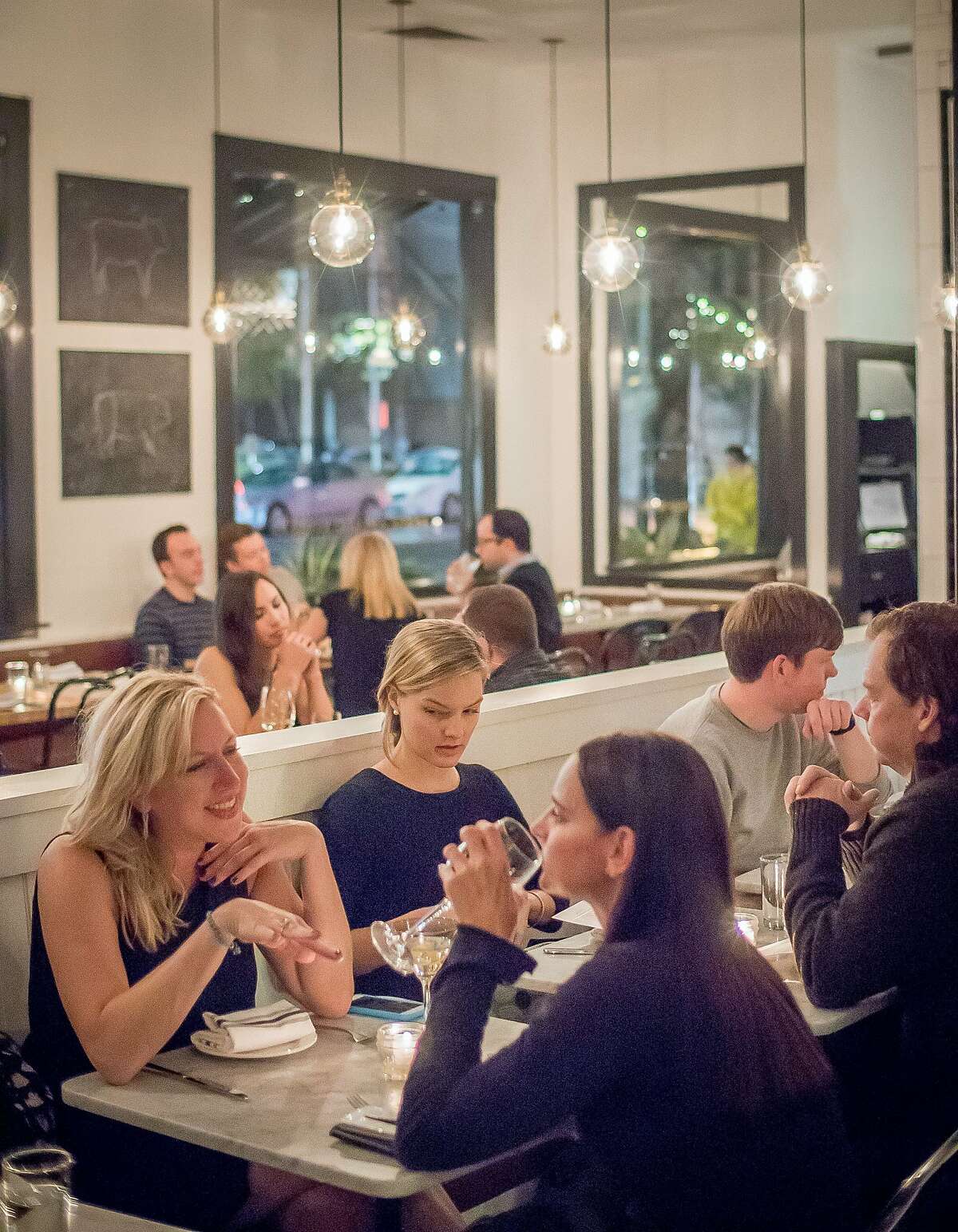 Diners have dinner at Marlowe in San Francisco, Calif. on November 20th, 2014.