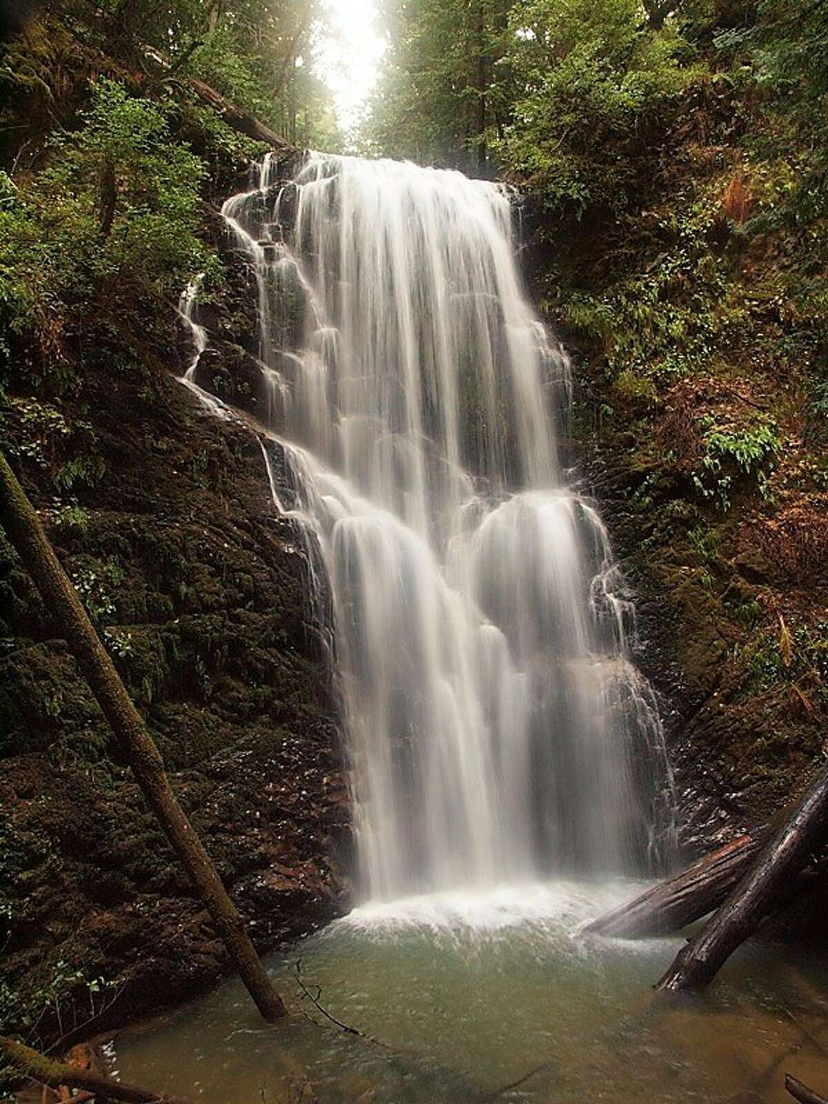 70-foot Berry Creek Falls is the destination for the region's best bike-and-hike, a six-mile ride and half-mile walk from Ranch del Oso, the coastal outpost for Big Basin Redwoods State Park