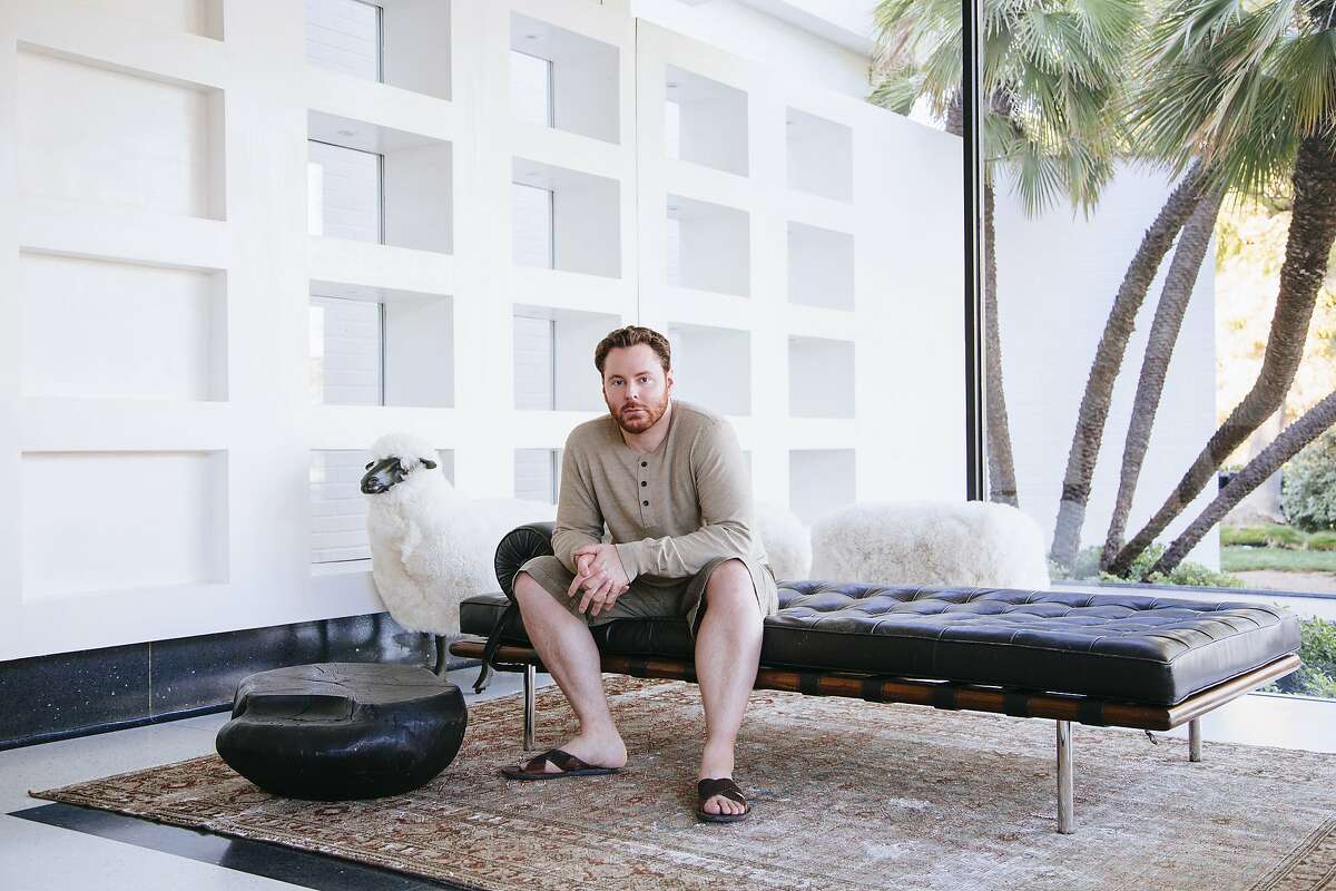 Sean Parker poses for a portrait at his home in Beverly Hills, California, November 21, 2014.