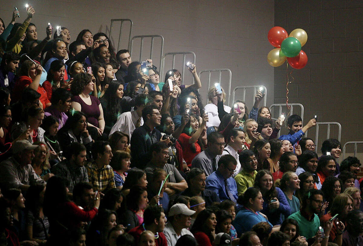 The 28th Annual Light the Way event takes place Saturday Nov. 22, 2014 inside the McDermott Convocation Center at the University of the Incarnate Word due to the weather and filled to capacity at 3000 people. The event ended with turning on over a million lights around the UIW campus.