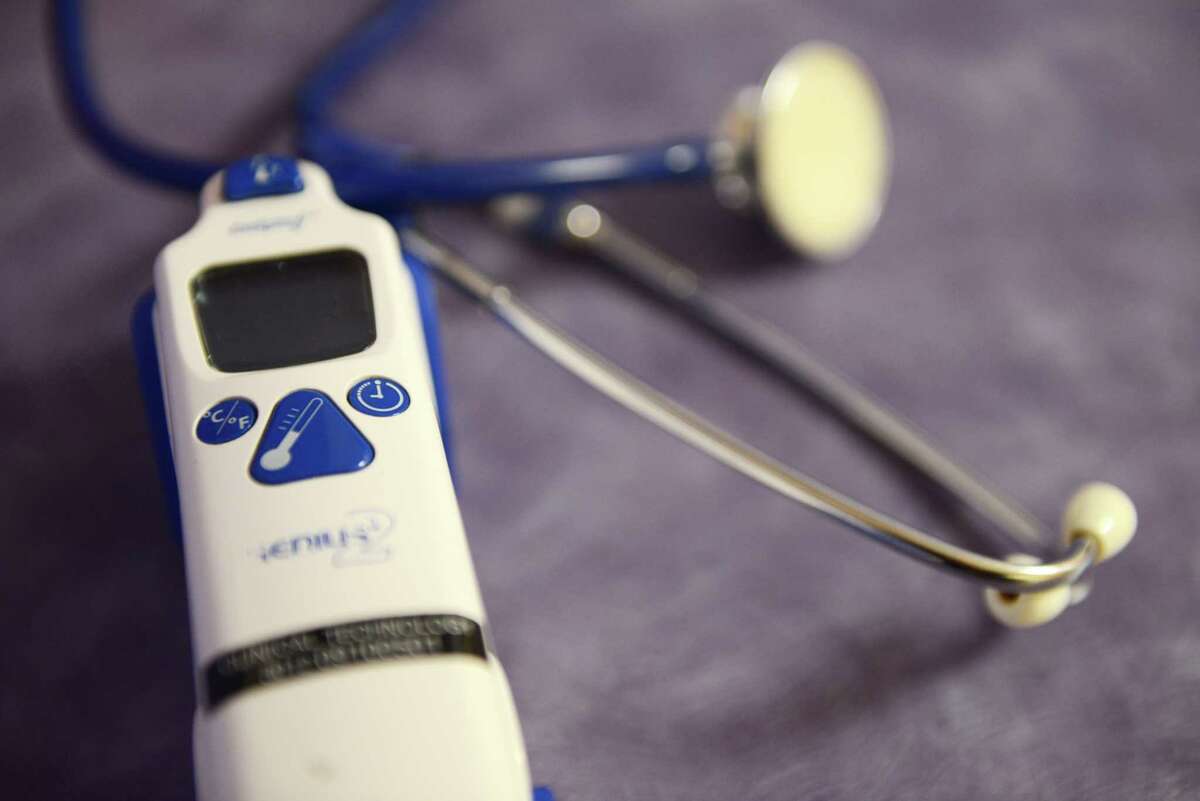 Thermometer and stethoscope Friday morning, Nov. 14, 2014, at St. Peter's Children's Health Center on Madison Ave. in Albany, N.Y. (Will Waldron/Times Union)