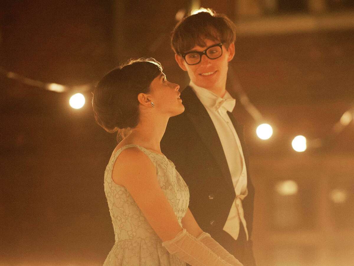 Eddie Redmayne is the astrophysicist Stephen Hawking and Felicity Jones is his first wife in the new movie, "The Theory of Everything."