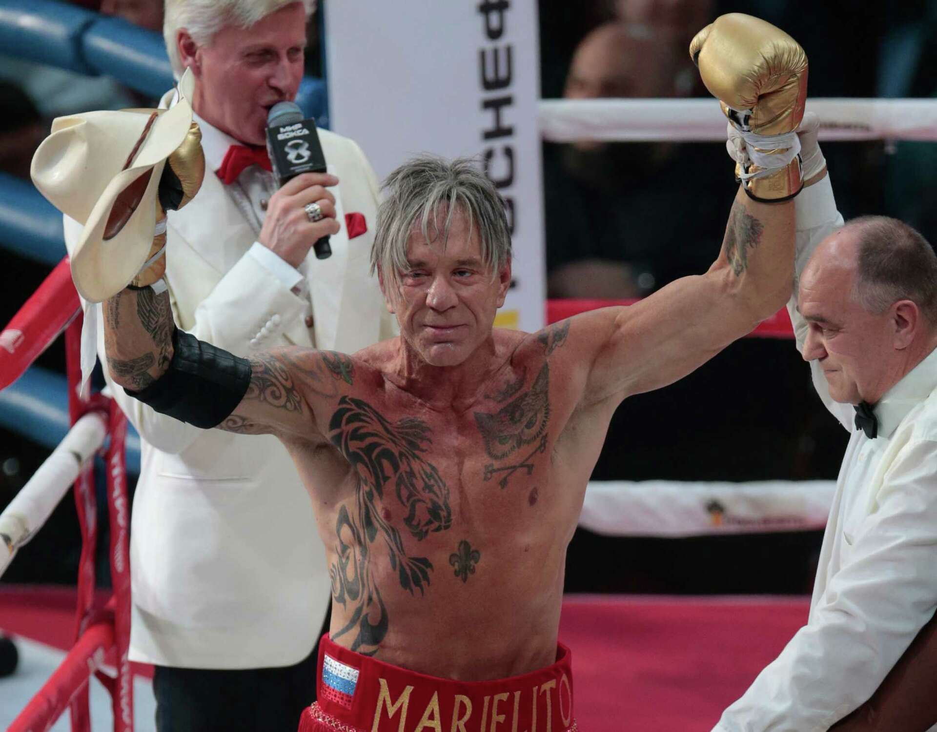 Mickey Rourke Boxing Face
