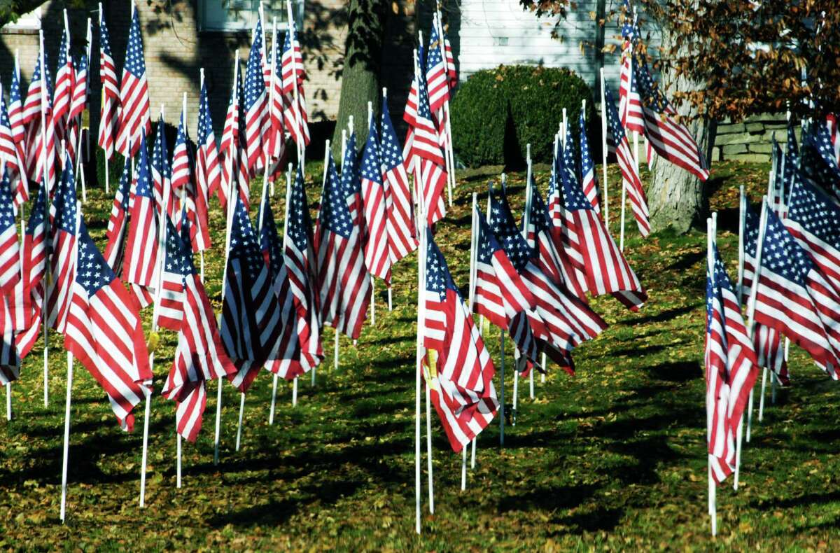 Flags of valor on display in New Milford