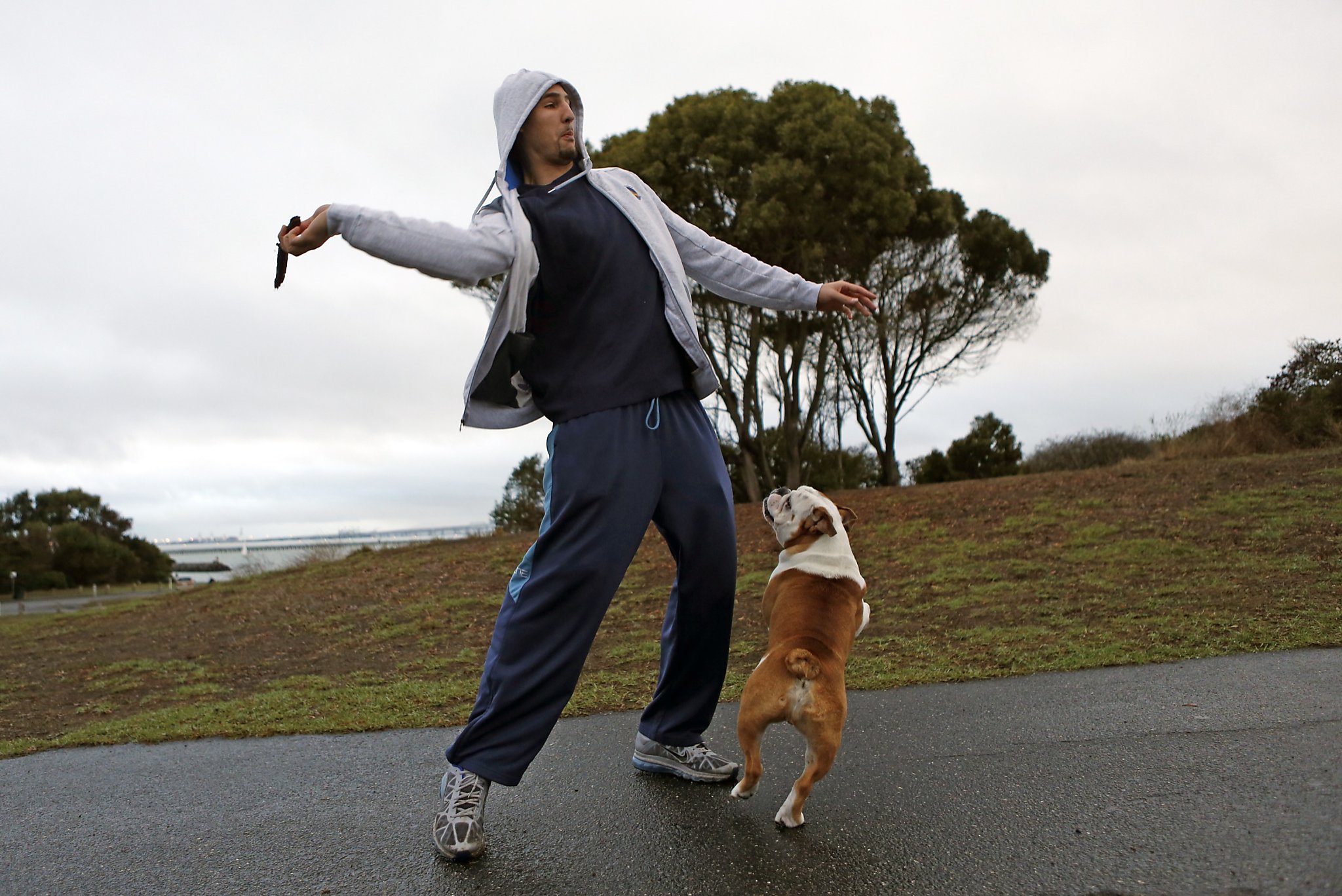 Klay Thompson's dog, Rocco, helps him keep his perspective