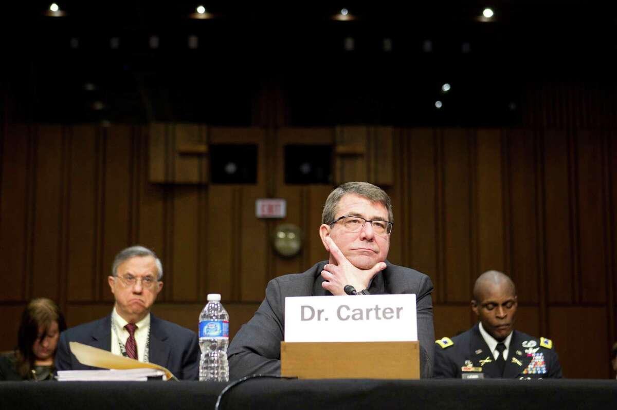 FILE -- Ashton Carter, a low-key weapons specialist and longtime Pentagon official, testifies before the U.S. Senate on Capitol Hill in Washington, March 28, 2011. Carter has recently emerged as the odds-on favorite to replace Defense Secretary Chuck Hagel, who was ousted in November 2014, a senior administration official said on Dec. 2. (Philip Scott Andrews/The New York Times)