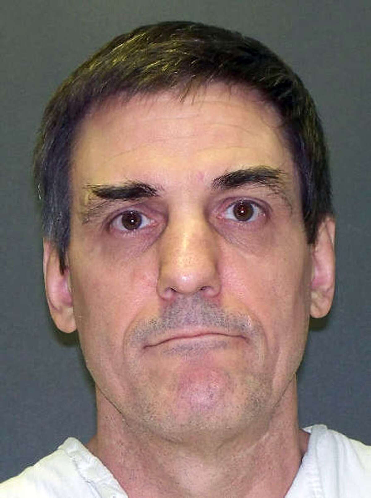 FILE - This file handout photo provided by the Texas Department of Criminal Justice shows Scott Panetti. A federal appeals court is considering whether Panetti should be spared from execution Wednesday, Dec. 3, 2014, so he can undergo new mental competency examinations to support arguments he's too delusional to understand why he's being punished. (AP Photo/Texas Department of Criminal Justice)