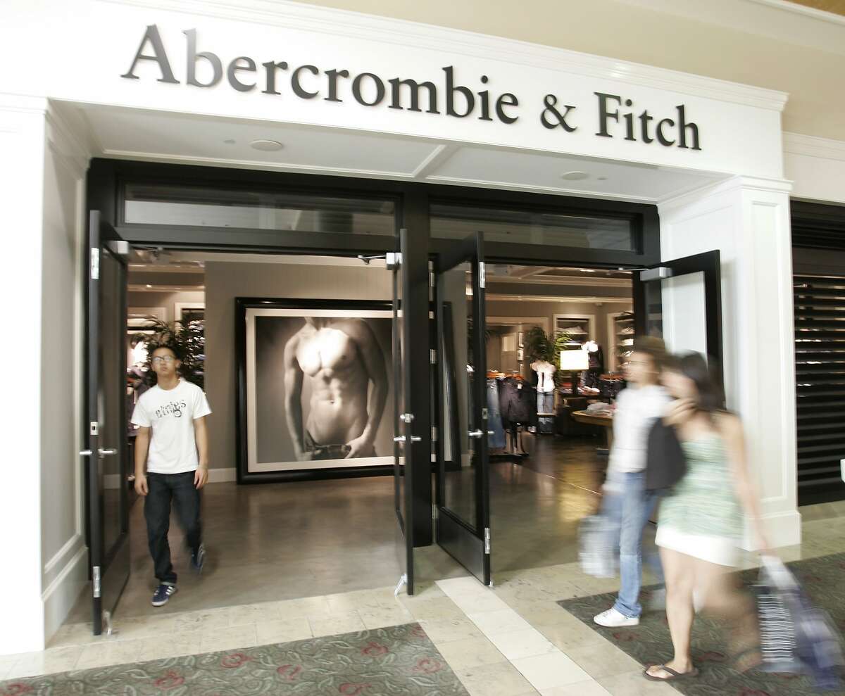 Shoppers walk past an Abercrombie & Fitch store in San Jose, California.
