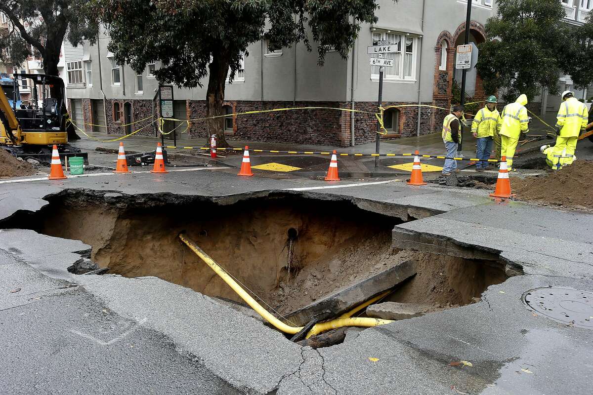 Cause identified in big San Francisco sinkhole