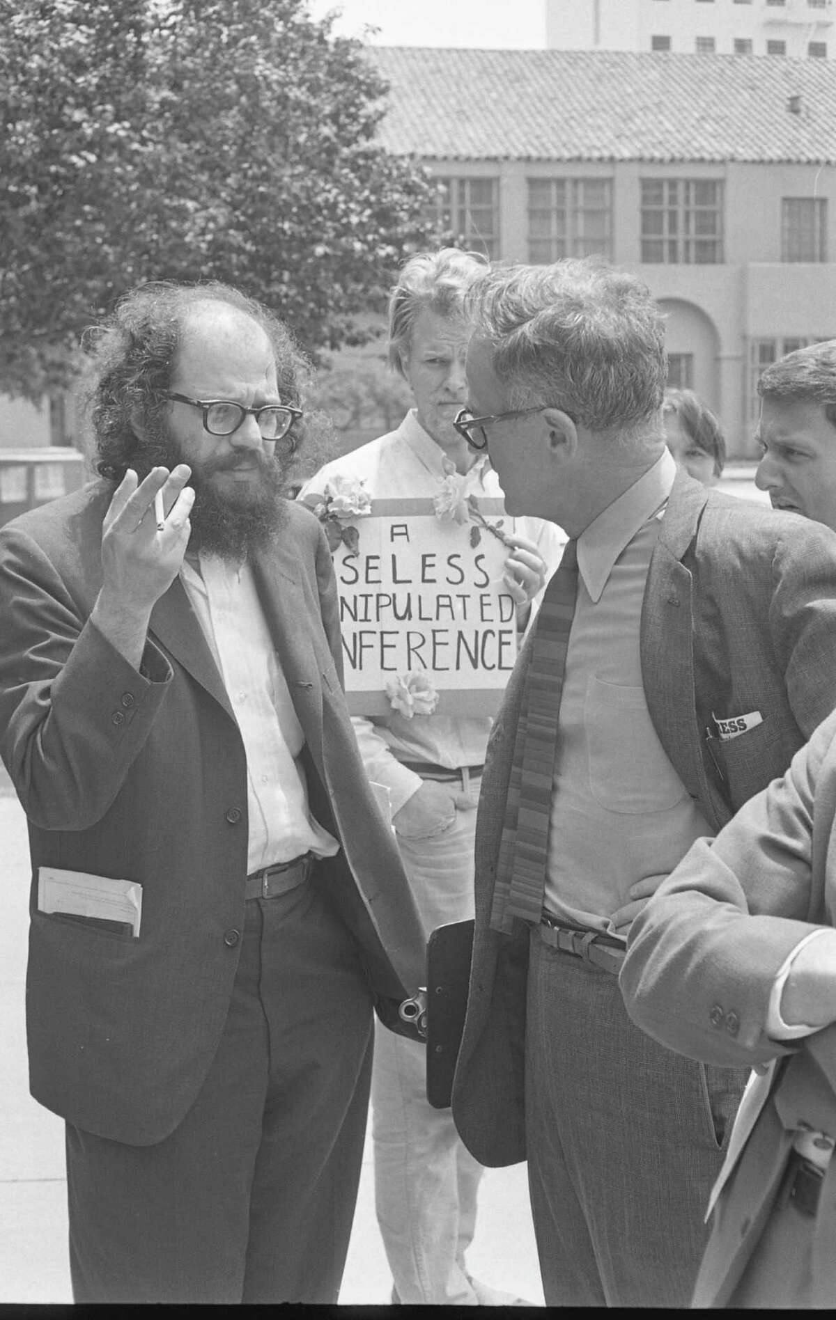 Allen Ginsberg at LSD talks on June 14, 1966.