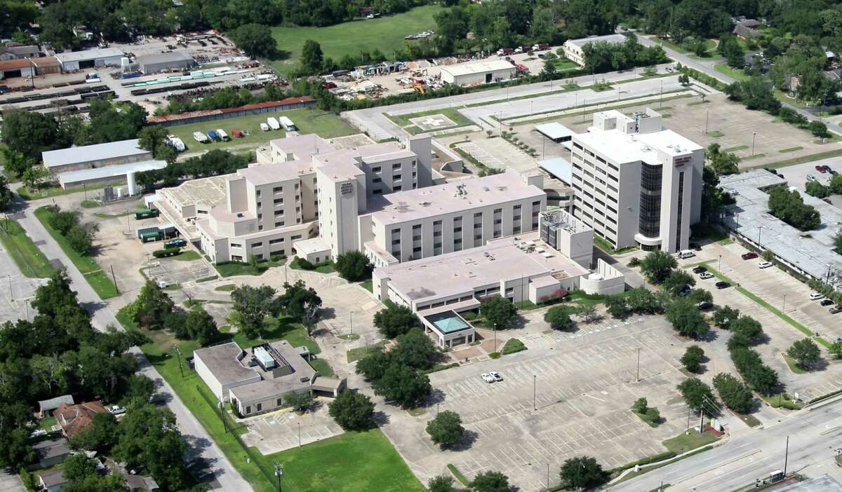 The former Spring Branch Medical Center at 8850 Long Point won't be around long, but the eight-story professional building to the right of the hospital is separately owned and will not be part of the demolition.