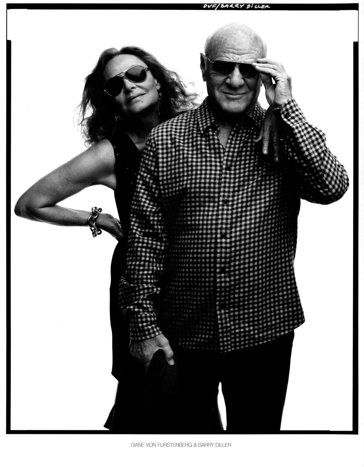 Fashion designer Diane von Furstenberg, famed for creating the wrap dress in the 1970s and a vibrant force in the fashion industry, with her second husband, movie industry executive Barry Diller.