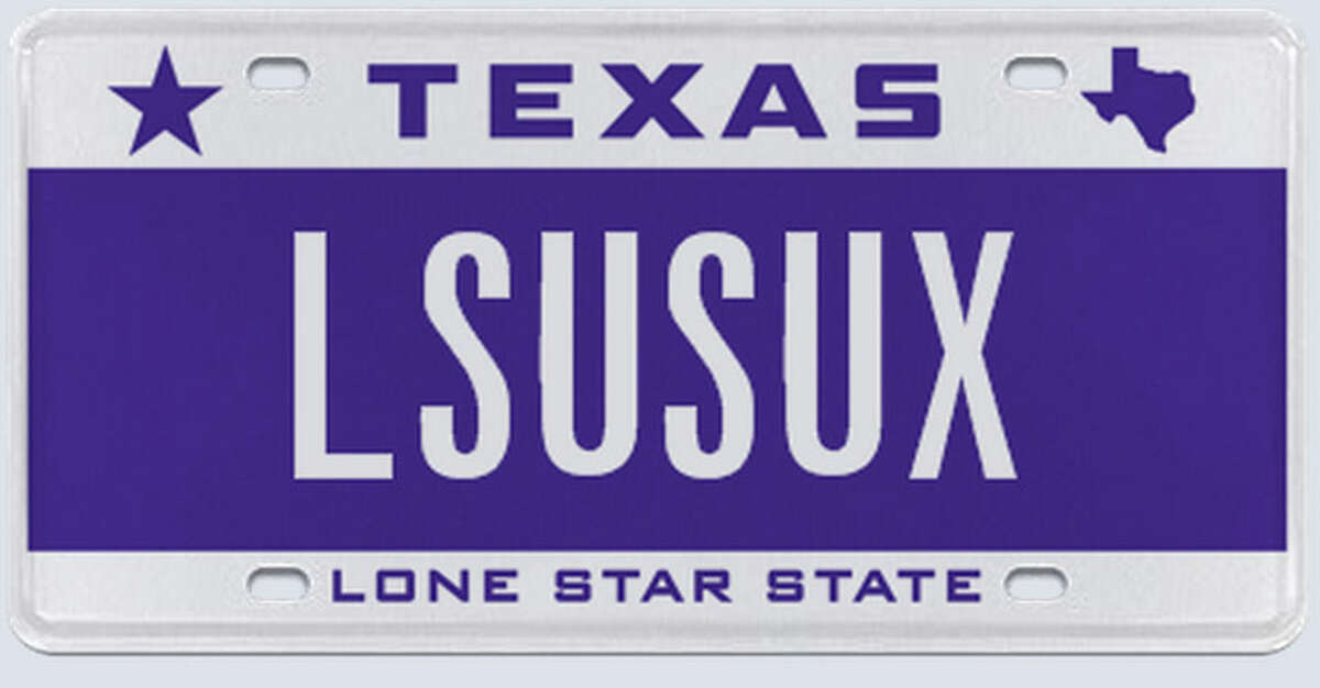 This plate was rejected by the Texas Department of Motor Vehicles in the summer of 2013.