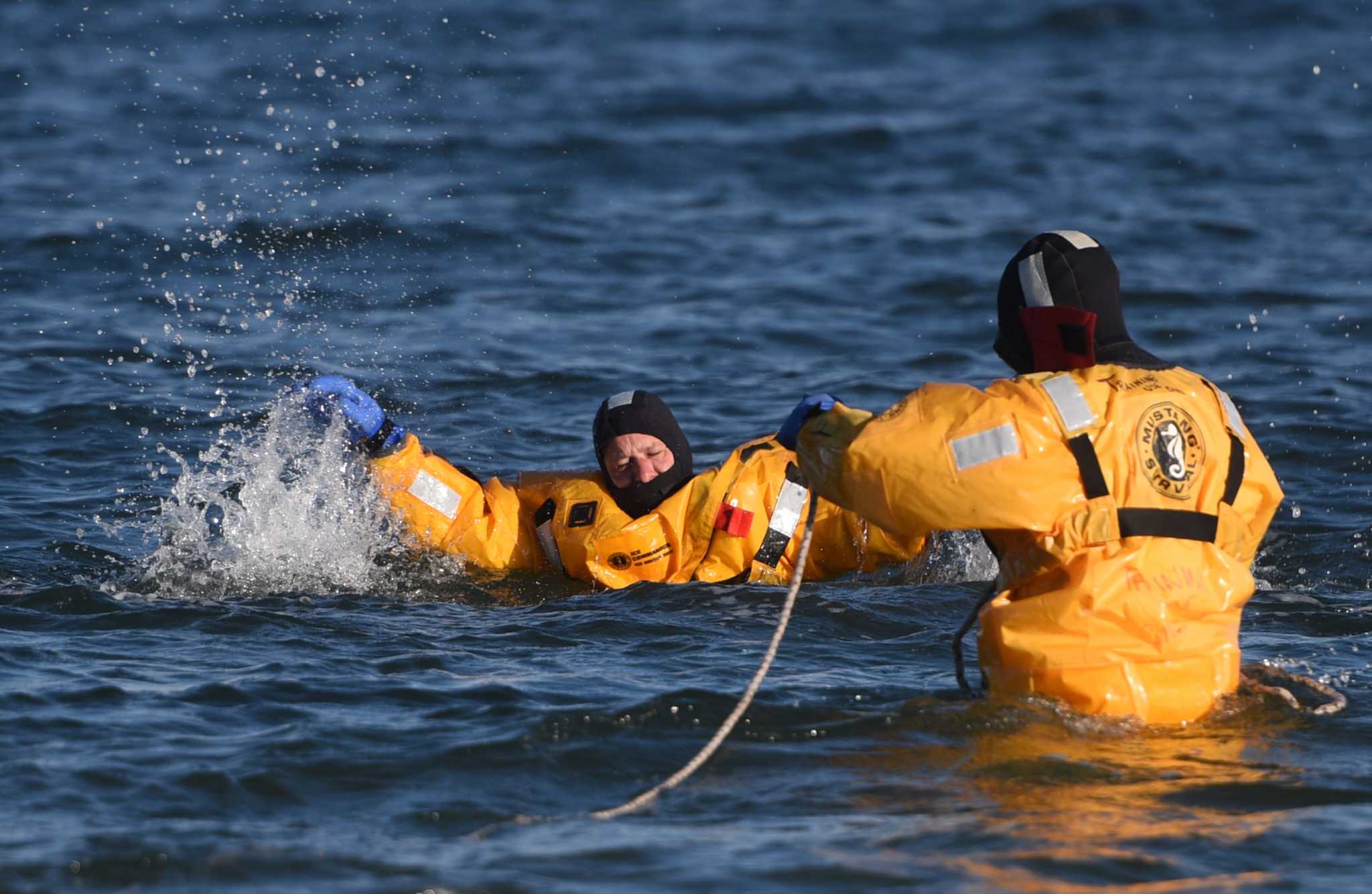 Cold Water Rescue Demonstration In Greenwich Point Park