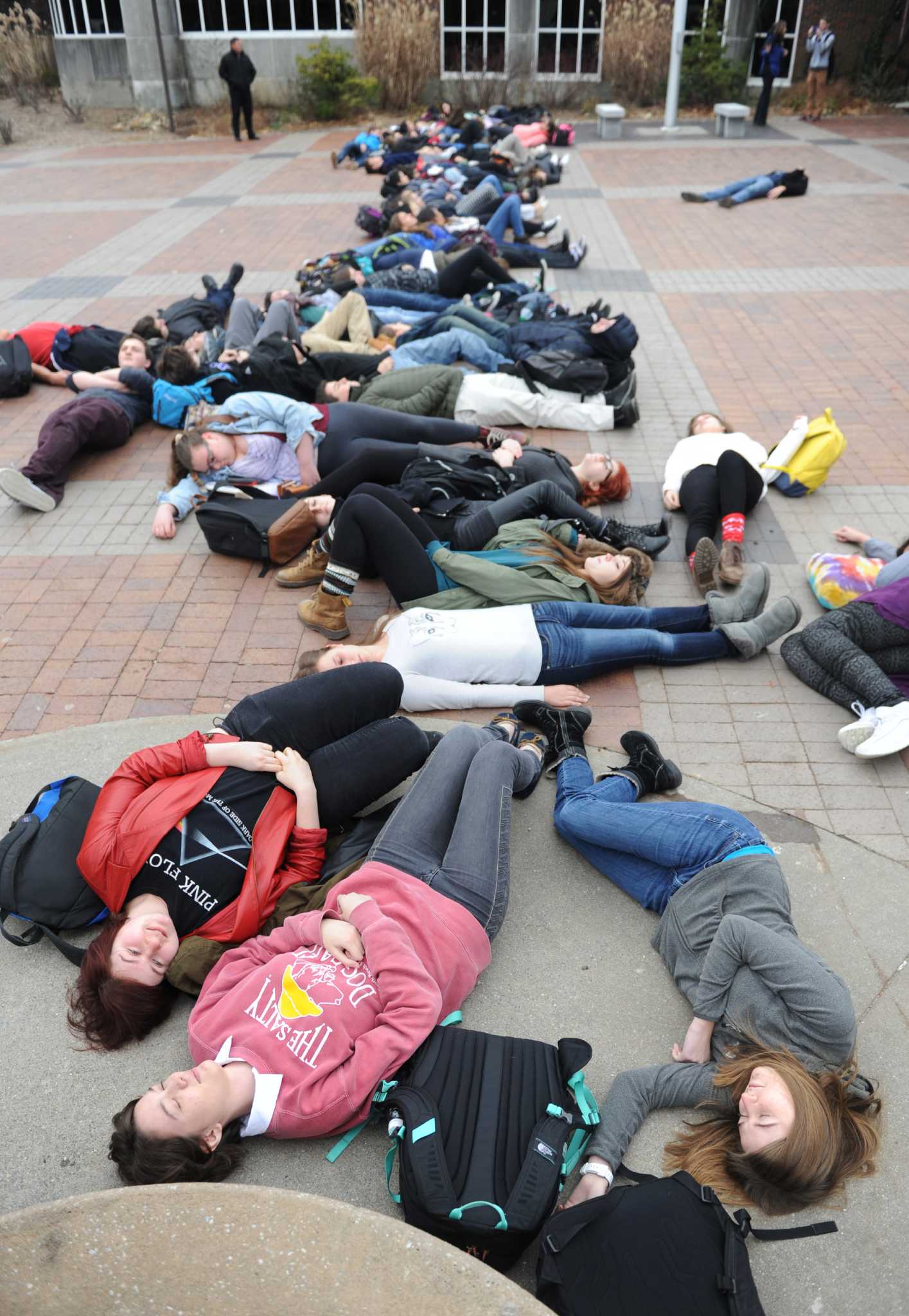 Greenwich High students hold 'die-in' protest