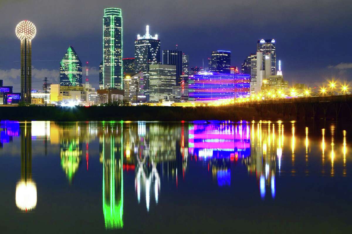 Downtown Dallas skyline reflections