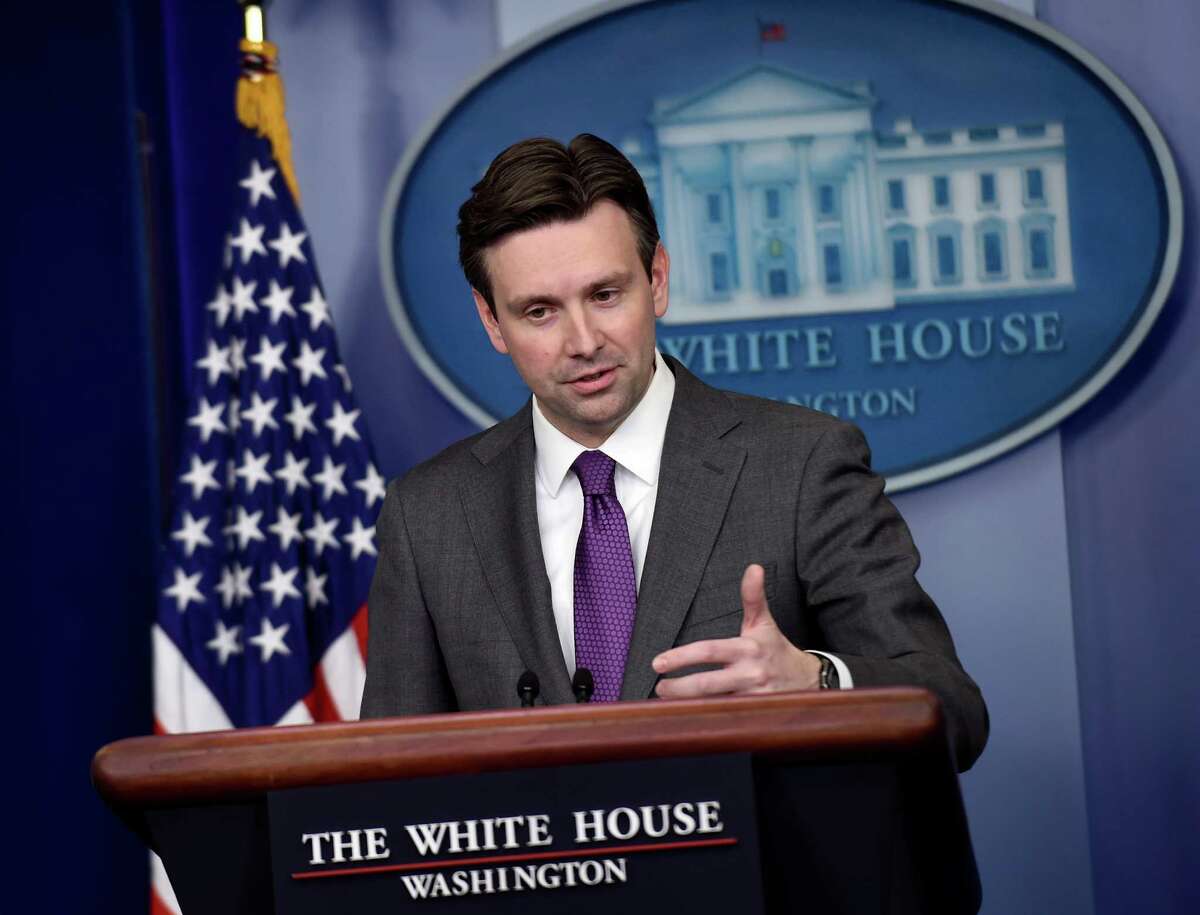 White House press secretary Josh Earnest speaks during the daily briefing at the White House in Washington, Wednesday, Dec. 10, 2014. Earnest answered questions about the Senate CIA torture report. (AP Photo/Susan Walsh)