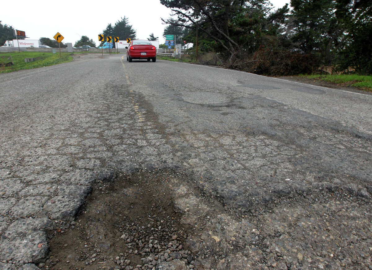 Deep potholes leading to the on-ramp of eastbound I-80 on the south end of Aquatic Park in Berkeley are symptomatic of roads that need replacement, not repair.
