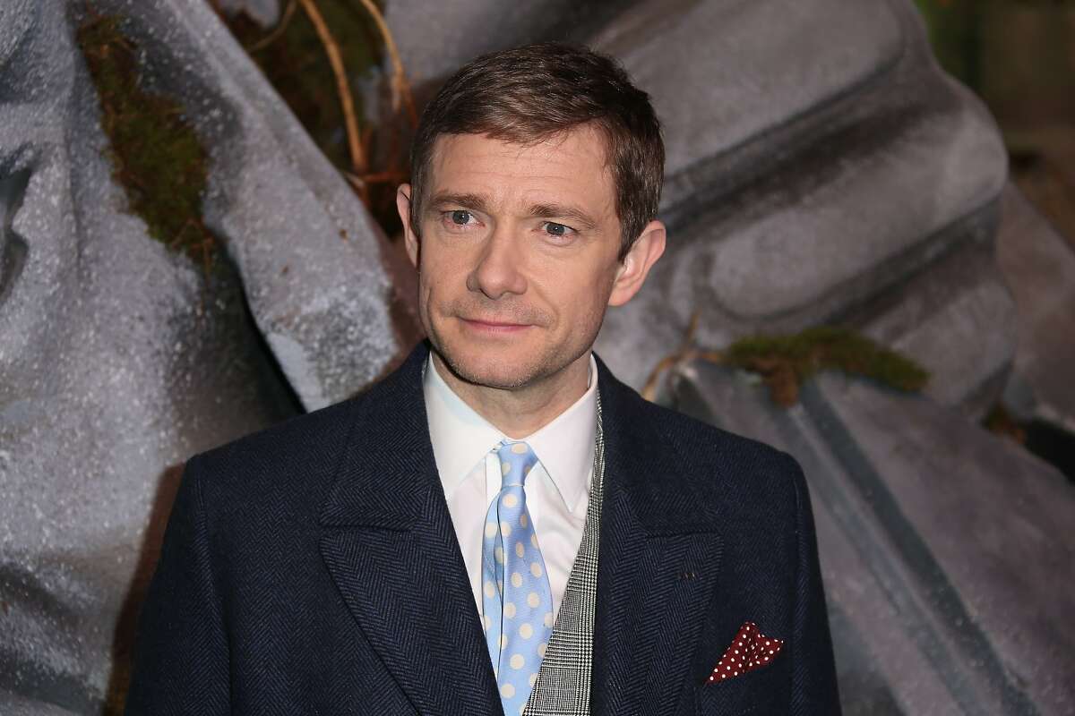 Actor Martin Freeman poses for photographers upon arrival at the World premiere of the film The Hobbit, The Battle of the Five Armies in London, Monday, Dec. 1, 2014. (Photo by Joel Ryan/Invision/AP)