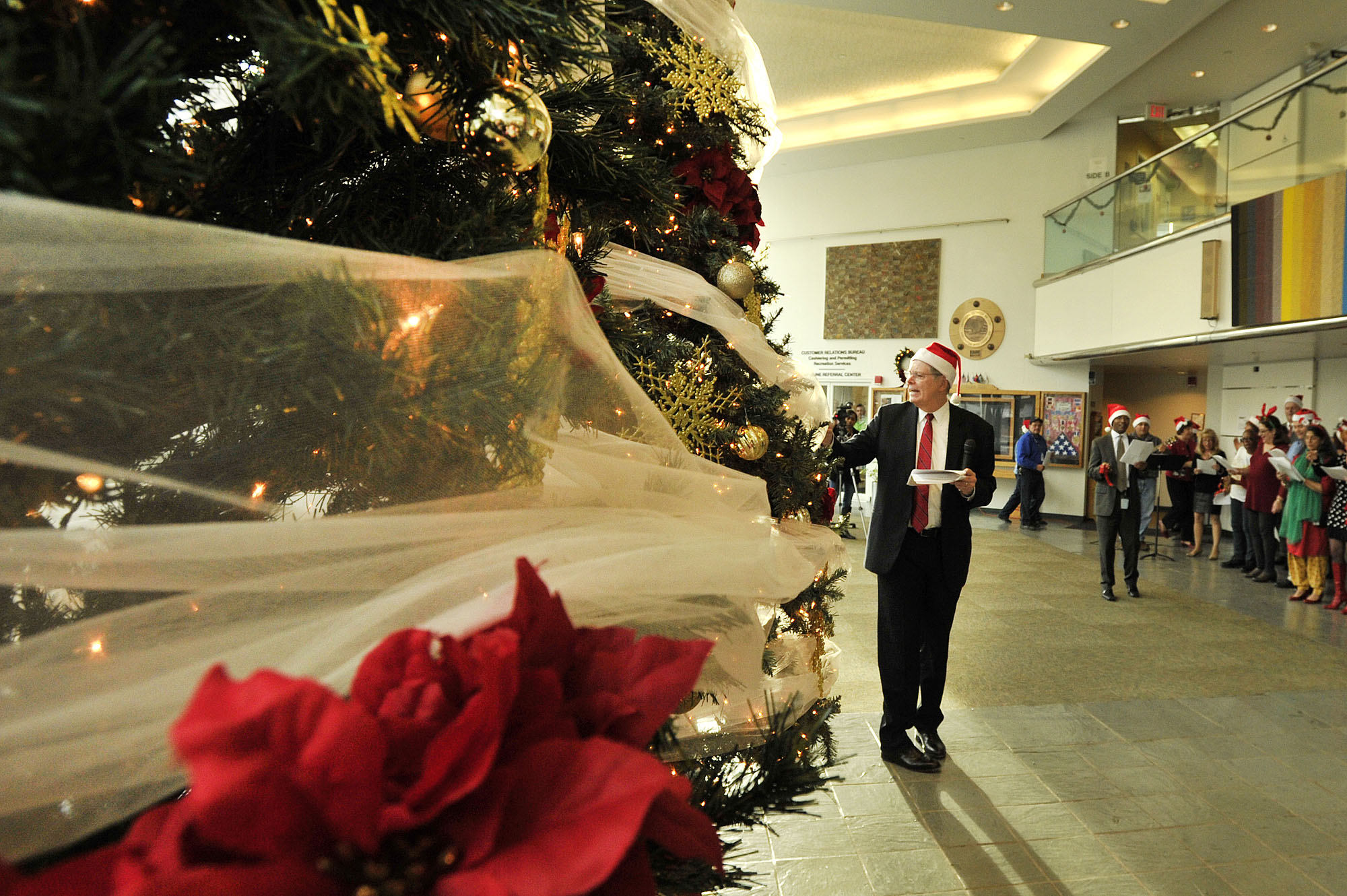 Stamford Government Center's annual tree lighting