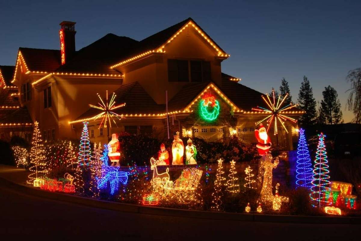802 Gray Fox Circle, Pleasanton, Alameda County, 94566 This holiday house displays animations that move to music that you can hear on an FM station or the outdoor speakers. There will be a sign posted with the FM frequency of the music. Lights are on daily from 6 to 10 p.m. (and later on weekends) until Jan. 1.