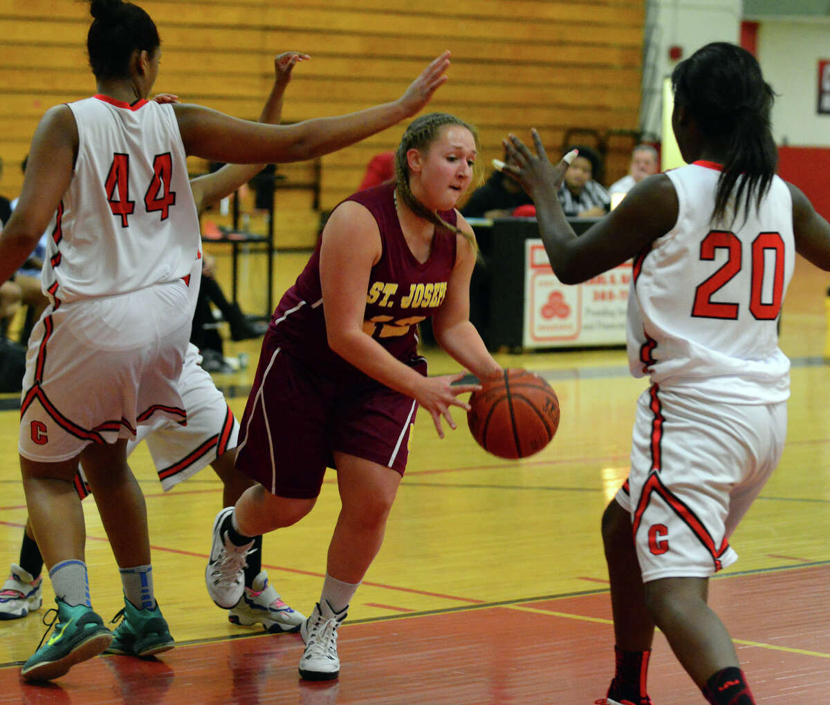 St. Joseph Girls Basketball Team Tops Central