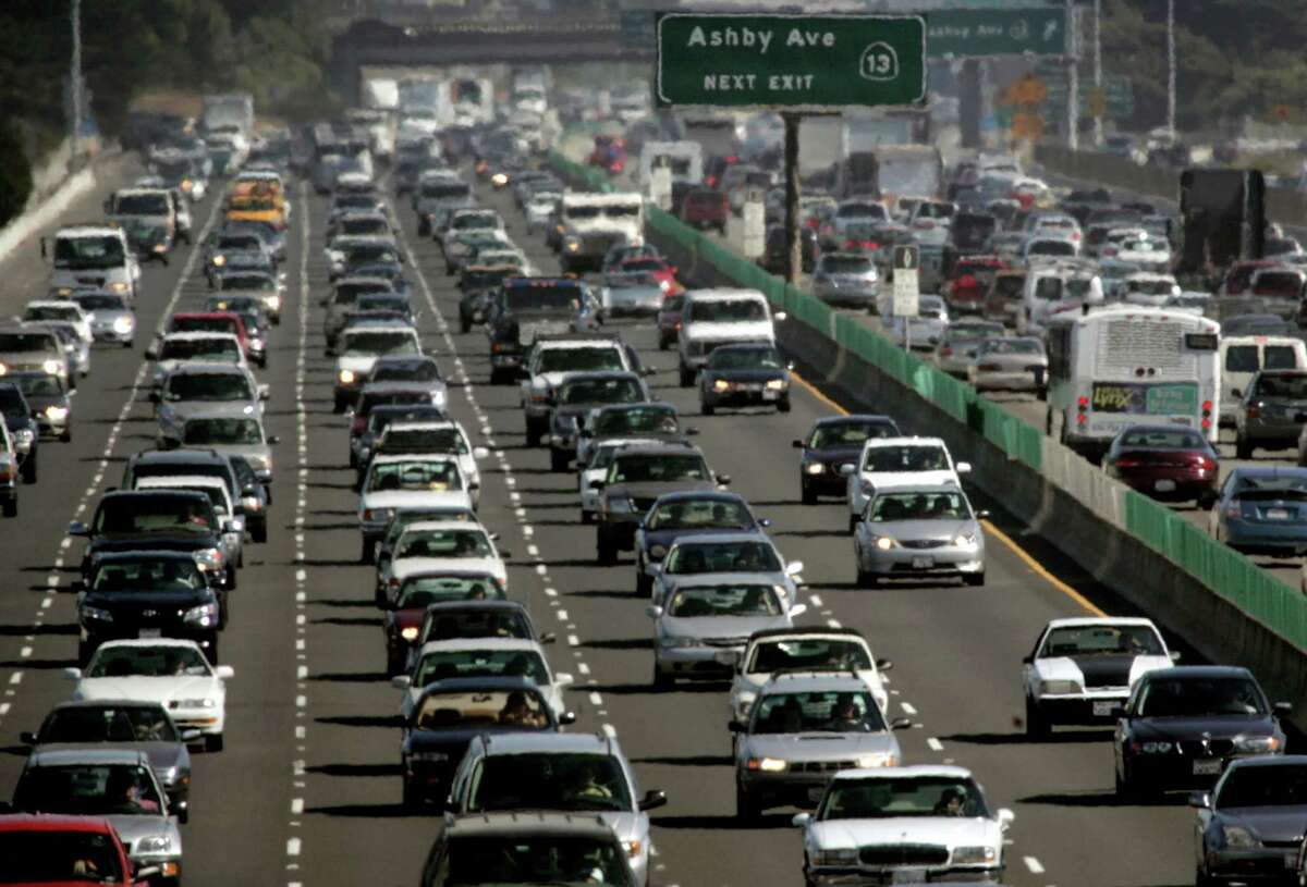 Traffic clogs Interstate 80 through Berkeley. (See question 15.)